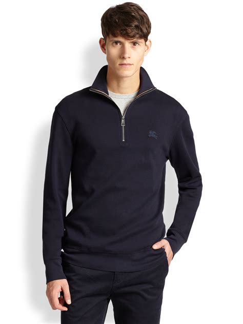 burberry zipper blau|burberry half zip pullover.